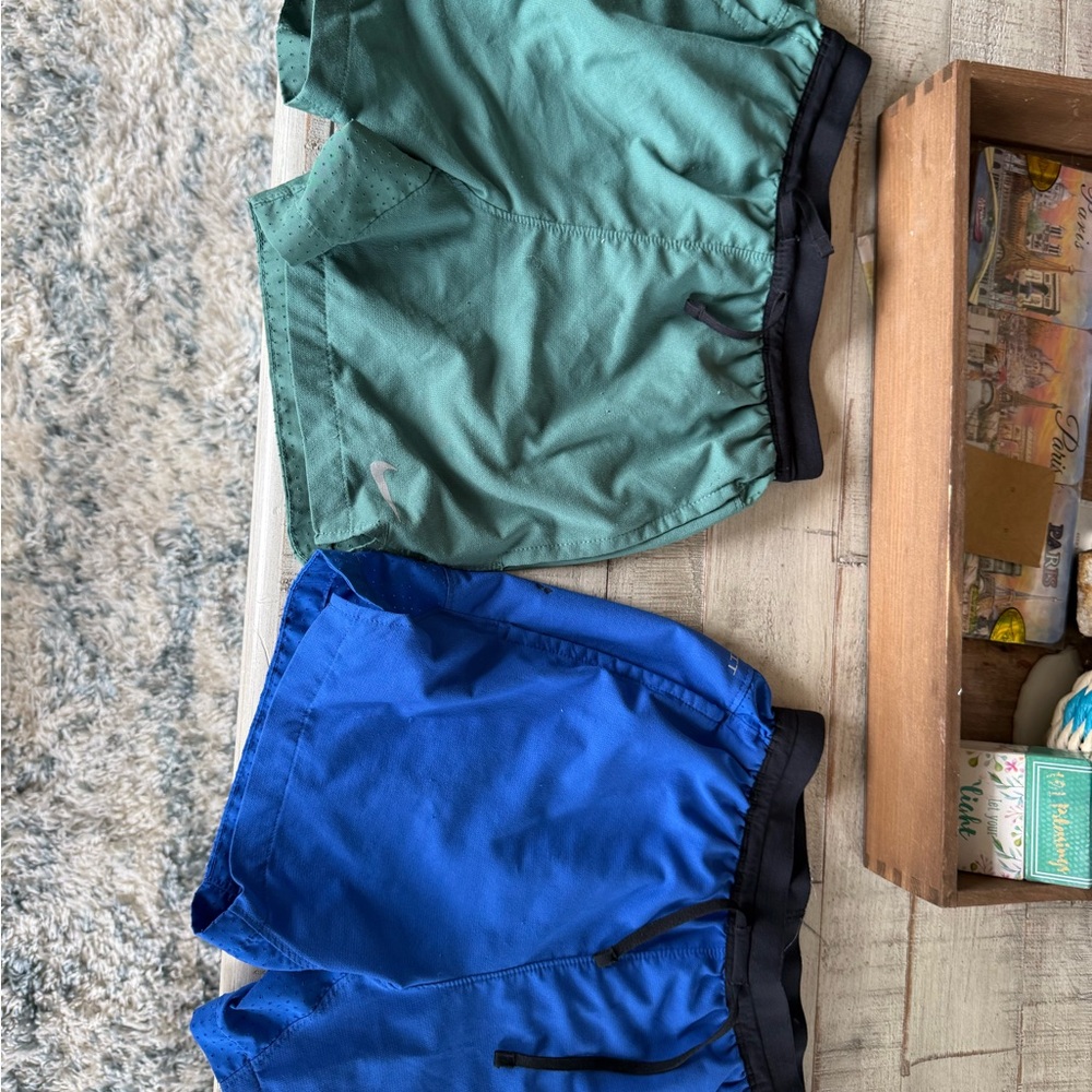 Green and Blue Boys Dri-fit Shorts